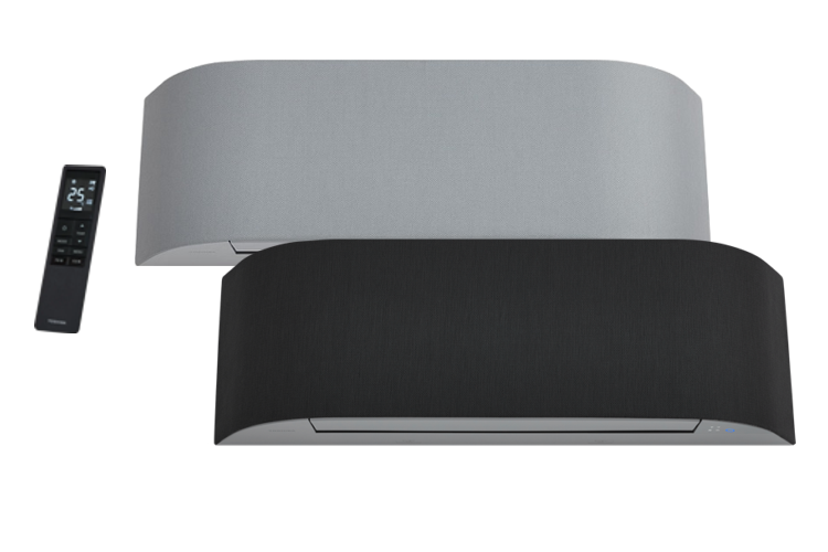 õhksoojuspump-Toshiba Haori Nordic Design RAS-25N4KVRG-NDRAS-25J2AVSG-ND1-indoor-grey-black